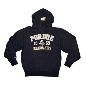 Y2K Purdue Boilermakers College JanSport Hoodie Sweatshirt Black Sz M 2000’s Era